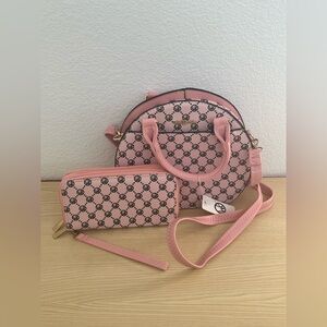 NWT Pink &‎ Black Wendy Keen Purse & Wallet Set.